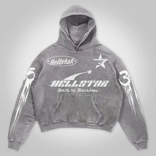 Hellstar light gray hoodie